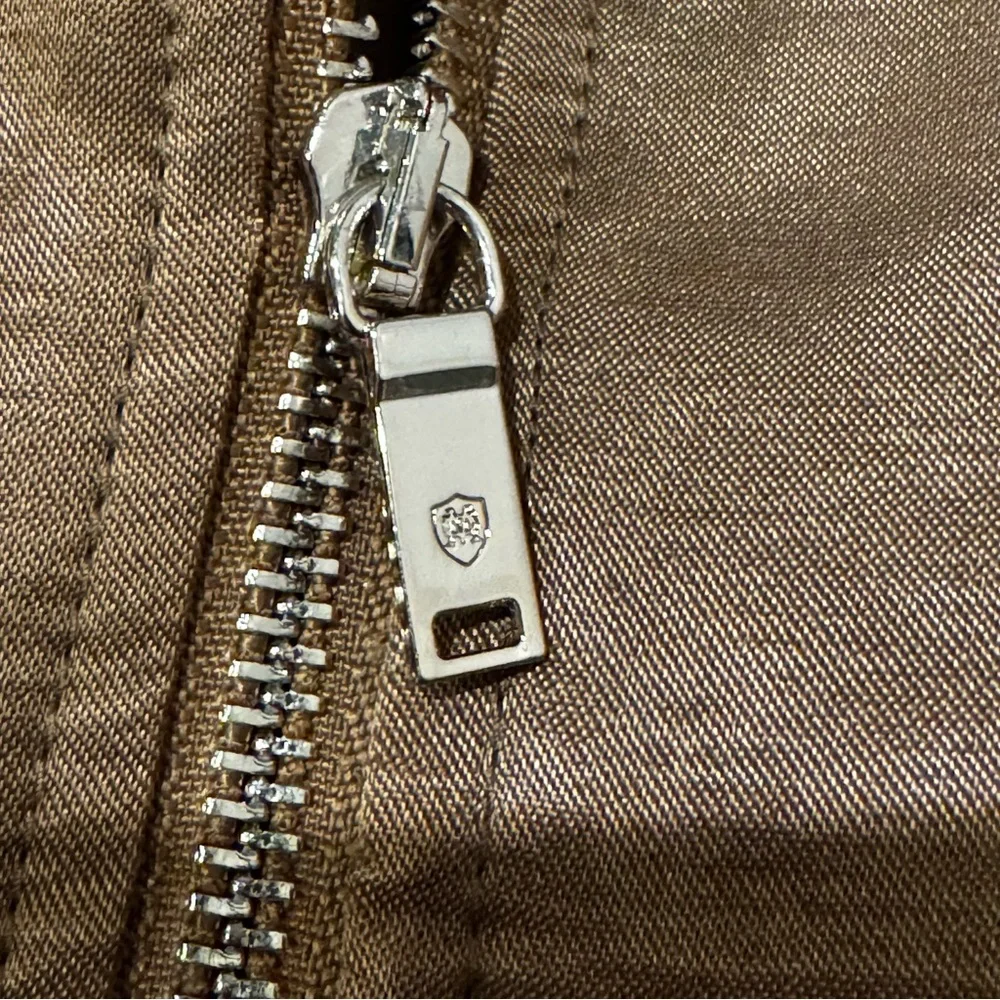 Massimo Dutti Sateen Moto Vest with Silver Asymmetrical Zipper - Picture 6 of 12